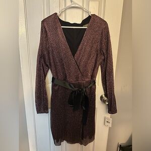 Melonie black/ruby dress